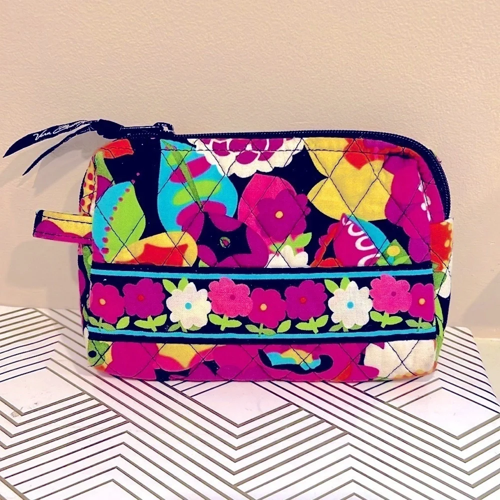 🔥Vera Bradley Tropical Floral Cosmetic Bag with Zipper Closure🔥